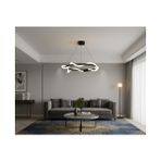 Acrolite Dekoratif Sarkıt Hortum LED Avize (Oturma Odası, Mutfak, Yatak Odası) Siyah 50CM 3000K