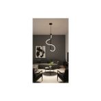 Acrolite Dekoratif Sarkıt Hortum LED Avize (Oturma Odası, Mutfak, Yatak Odası) Siyah 70CM 4000K