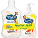 Activex Antibakteriyel Sıvı Sabun 1 lt + 500 ml Aktif Bakterilerin %99.9'unu Yok Eder