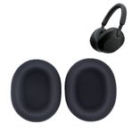 Actpe Sony WH-1000XM5 için Earpad, Sony WH 1000XM5 Gürültü Önleyici Stereo Kulaklık Seti için Protein Deri ve Bellek Köpüklü Bir Çift Yedek Kulak Yastığı Pedi, Siyah (Siyah)