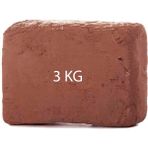 Acuto Kahverengi Seramik Hamuru Kırmızı Seramik Çamuru Toprak Doğal Kırmızı Kil Oyun Hamuru Çamuru - 3 Kg