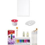 Acuto Red Apple Tüp Yağlı Boya Seti 12 ml 12'li 25X35 Tuval Seti