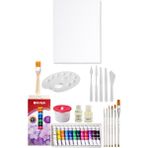 Acuto Red Apple Tüp Yağlı Boya Seti 12'li Plastik Spatula Seti 6'lı 35X50 Tuval Seti