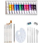 Acuto Red Apple Yağlı Boya Seti 12 Keep Smile Fırça Seti Plastik Spatula Seti Dereceli Kalem Resim Paleti