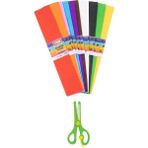 Acuto Tgb Krapon Kağıdı 10 Lu Karışık Renk 50X150 cm Korumalı Yaylı Okul Makası Okul Kırtasiye Seti