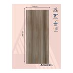 Acuwall Akustik Duvar Paneli-Elegance Serisi-100cm*280cm-Safir Meşe-3mm Keçe+6mm Ahşap Çıta
