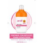 Acvit Pembe Ton Eşitleyici Güneş Kremi SPF 50+ PA++++ 100 ML | Aydınlatıcı ve Nemlendirici Tone Up Sunscreen