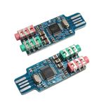 Acxico 2 Adet CM108 USB Sürücü Ücretsiz USB Ses Kartı Dizüstü Bilgisayar Harici Ses Kartı Modülü k