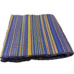 ACY STORE Katlanabilir Plastik Hasır Kilim Dış Mekan Piknik Kamp Sergisi Çift Dikiş - 120 x 180 cm - Mavi