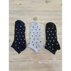 Ada 3'lü Kadın Patik Çorap Puantiyeli - 35 - 39 - Renkli