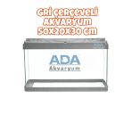 Ada Akvaryum Gri Plastik Çerçeveli Akvaryum 50X30x20 Cm