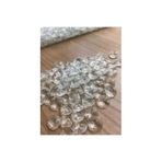 ADA AVİZE HALKASIZ Çift Delikli Baskı Octagon 14 Mm Kristal Cam Avize Taşı Kristal Sekizgen Avize Taşı 50 Adet