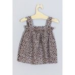 Ada Bebek Çocuk Askılı Leopar Elbise 006 - 6 - 9 Ay
