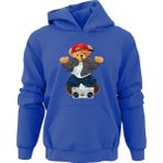 Ada Bebek Çocuk Oversize Hiphop Bear Baskılı Çocuk Sweatshirt - Mavi - 5 - 6 Yaş