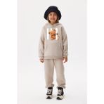 Ada Bebek Çocuk Oversize Pamuklu Hı Teddy Alt Üst Takım - Bej - 7 - 8 Yaş
