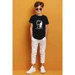 Ada Bebek Kemal Atatürk İmzalı Gölgeli Baskılı Siyah Erkek Çocuk T-shirt