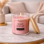 Ada Candle Bardak Mum - Bambu Kapaklı -Kokulu - Pembe