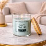 Ada Candle Bardak Mum - Bambu Kapaklı -Kokulu - Turkuaz
