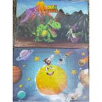 Ada Çanta Kırtasiye 2 Adet Puzzle Yap Boz (33CM*23CM*40PARÇA) (Dinozorlar / Uzay Figürlü)