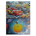 ada çanta kırtasiye 2 Adet Puzzle Yap Boz (33CM*23CM*42PARÇA) (Arabalar / uzay )