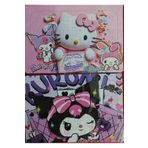ada çanta kırtasiye 2 Adet Puzzle Yap Boz (33CM*23CM*42PARÇA) (kuromi**/ Hello Kitty)