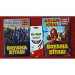 Ada Çanta Kırtasiye 2 Adet Stickerli Boyama Kitabı ve 12 Li Kuru Boya Kalemi EE2205542