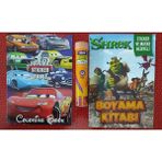 Ada Çanta Kırtasiye 2 Adet Stickerli Boyama Kitabı ve 12 Li Tüp Kuru Boya Kalemi EE86566