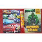 Ada Çanta Kırtasiye 2 Adet Stickerli Boyama Kitabı ve 12 Li Tüp Kuru Boya Kalemi KJ98596