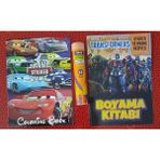 Ada Çanta Kırtasiye 2 Adet Stickerli Boyama Kitabı ve 12 Li Tüp Kuru Boya Kalemi LF875966