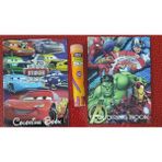 Ada Çanta Kırtasiye 2 Adet Stickerli Boyama Kitabı ve 12 Li Tüp Kuru Boya Kalemi MK200064