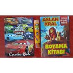 Ada Çanta Kırtasiye 2 Adet Stickerli Boyama Kitabı ve 12 Li Tüp Kuru Boya Kalemi OO89566
