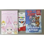 Ada Çanta Kırtasiye 2 Adet Stickerli Boyama Kitabı ve 12'li Kuru Boya Kalemi UZ600479