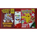 Ada Çanta Kırtasiye 2 Adet Stickerli Karakter Figürlü Boyama Kitabı ve 12 Li Kuru Boya Kalemi HB91474