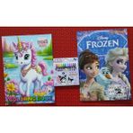 Ada Çanta Kırtasiye 2 Adet Stickerli Karakter Figürlü Boyama Kitabı ve 12 Li Pastel Boya Kalemi HU77901