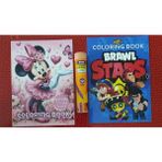 Ada Çanta Kırtasiye 2 Adet Stickerli Karakter Figürlü Boyama Kitabı ve 12 Li Tüp Kuru Boya Kalemi AA895665