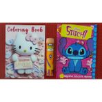 Ada Çanta Kırtasiye 2 Adet Stickerli Karakter Figürlü Boyama Kitabı ve 12 Li Tüp Kuru Boya Kalemi AD200535