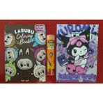 Ada Çanta Kırtasiye 2 Adet Stickerli Karakter Figürlü Boyama Kitabı ve 12 Li Tüp Kuru Boya Kalemi AD200738