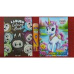 Ada Çanta Kırtasiye 2 Adet Stickerli Karakter Figürlü Boyama Kitabı ve 12 Li Tüp Kuru Boya Kalemi AD200811