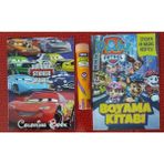 Ada Çanta Kırtasiye 2 Adet Stickerli Karakter Figürlü Boyama Kitabı ve 12 Li Tüp Kuru Boya Kalemi KF985655