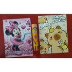 Ada Çanta Kırtasiye 2 Adet Stickerli Karakter Figürlü Boyama Kitabı ve 12 Li Tüp Kuru Boya Kalemi LK895003