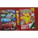 Ada Çanta Kırtasiye 2 Adet Stickerli Karakter Figürlü Boyama Kitabı ve 12 Li Tüp Kuru Boya Kalemi YV92287