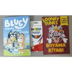 Ada Çanta Kırtasiye 2 Adet Stickerli Karakter Figürlü Boyama Kitabı ve 12'li Kuru Boya Kalemi AD600495