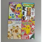 Ada Çanta Kırtasiye 4 Adet Karakter Figürlü Stickerli Boyama Kitabı XX0011