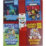 Ada Çanta Kırtasiye 4 Adet Stickerli Boyama Kitabı ve 12 Li Kuru Boya Kalemi KU879586