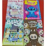 Ada Çanta Kırtasiye 4 Adet Stickerli Karakter Figürlü Boyama Kitabı AD200562