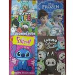 Ada Çanta Kırtasiye 4 Adet Stickerli Karakter Figürlü Boyama Kitabı AD200830