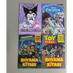 Ada Çanta Kırtasiye 4 Adet Stickerli Karakter Figürlü Boyama Kitabı AD67040