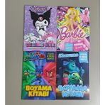 Ada Çanta Kırtasiye 4 Adet Stickerli Karakter Figürlü Boyama Kitabı AD67054
