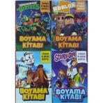 Ada Çanta Kırtasiye 4 Adet Stickerli Karakter Figürlü Boyama Kitabı GY876620