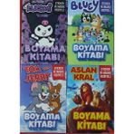 Ada Çanta Kırtasiye 4 Adet Stickerli Karakter Figürlü Boyama Kitabı HG89596